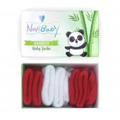 Novibaby 3lü Bambu Yenidoğan Bebek Çorap I Flag I 0-6 ay - 1