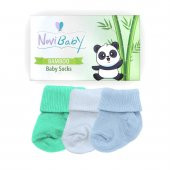 Novibaby 3lü Bambu Yenidoğan Bebek Çorap I Fresh I 0-6 ay - 2