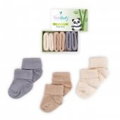 Novibaby 3lü Bambu Yenidoğan Bebek Çorap I Uncle I 0-6 ay - 1