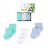 Novibaby 3lü Bambu Yenidoğan Bebek Çorap I Fresh I 0-6 ay - 1