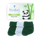 Novibaby 3lü Bambu Yenidoğan Bebek Çorap I Nature I 0-6 ay - 2