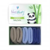 Novibaby 3lü Bambu Yenidoğan Bebek Çorap I Coastal Sea I 0-6 ay - 1