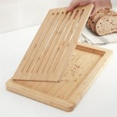Bambu Kesme Tahtası 37x24 cm MeridyenDukkan Tepsili-Sunumluk Kesme Tahtası - 1
