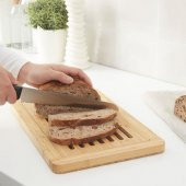 Bambu Kesme Tahtası 37x24 cm MeridyenDukkan Tepsili-Sunumluk Kesme Tahtası - 2