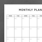 İkili Planlayıcı Set - Sarı Sayfalar Haftalık Planlama & Aylık Planlama Not Defteri - 5