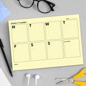 Sarı Sayfalar Haftalık Plan Defter - Yellow Page Weekly Planner - 1
