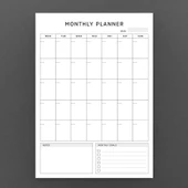 İkili Planlayıcı Set - Sarı Sayfalar Haftalık Planlama & Aylık Planlama Not Defteri - 4