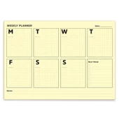 İkili Planlayıcı Set - Sarı Sayfalar Haftalık Planlama & Aylık Planlama Not Defteri - 7