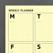 İkili Planlayıcı Set - Sarı Sayfalar Haftalık Planlama & Aylık Planlama Not Defteri - 3