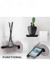 Modern Fonksiyonel Tuvalet Kağıdı Askısı, Wc Kağıtlık - 1