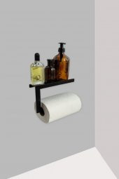 Rulo Kağıt Havluluk Peçetelik Banyo Düzenleyici Siyah KAGITHAVLU - 3