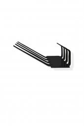 Metal Siyah Antre, Hol Modern Dekoratif  Duvar Askısı - 3