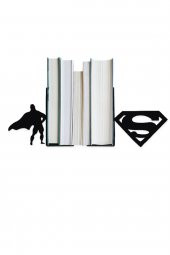 Metal Kitap Tutucu Superman Figürlü Kitap Desteği, Dekoratif Kitaplık - 2