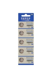 Supex CR2032 Elektronik Aygıtlar Için Lityum Para Pil 3V 5'li - 1