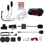 Knmaster KN2150 Motosiklet Kask İnterkom Bluetooth Intercom Kulaklık Seti Kırmızı - 4