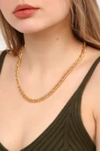 Kadın Altın Kaplama Choker Zincir Kolye - 1