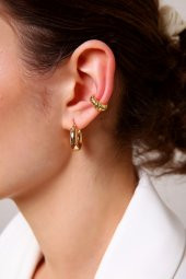 Gold Renk Vintage Kıkırdak Küpesi - 1