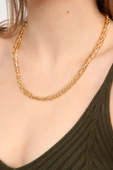 Kadın Altın Kaplama Choker Zincir Kolye - 7