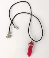 Çakra Doğal Ceyt Taşı Çivi Kolye Takı Bijuteri Kadın Aksesuar - 2