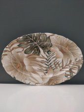 Aryıldız Tulu Octavia 30 cm Krem Kayık Tabak Liana Form - 1