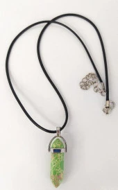 Kolye Çakra Doğal Varisit Taşı Çivi Kolye Takı Bijuteri Aksesuar - 2