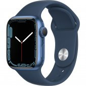 Apple Watch Series 7 GPS 41mm Mavi Alüminyum Kasa ve Spor Kordon Akıllı Saat - 1