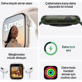 Apple Watch Series 7 GPS 41mm Mavi Alüminyum Kasa ve Spor Kordon Akıllı Saat - 6