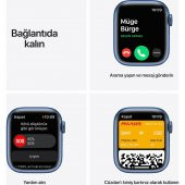Apple Watch Series 7 GPS 41mm Mavi Alüminyum Kasa ve Spor Kordon Akıllı Saat - 7