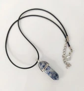 Kolye Çakra Doğal Sodalit Taşı Çivi Kolye Takı Bijuteri Aksesuar - 2