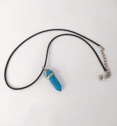 Kolye Çakra Doğal Firuza Taşı Çivi Kolye Takı Bijuteri Aksesuar - 2