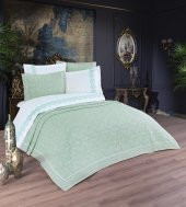 Finezza Freya Jakar Nakışlı Pamuk Nevresimli Mint Gelin Seti 9 Parça - 1204 thumbnail 1