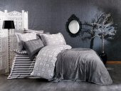 Finezza Delux Jakar Dantelli Bambu Nevresimli Gri Gelin Seti 9 Parça - 1212 thumbnail 1