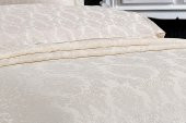 Finezza Diva Jakar Dantelli Bambu Nevresimli Krem Gelin Seti 9 Parça - 1215 - 9
