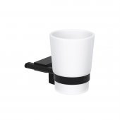 Tema Premium Serisi Banyo Diş Fırçalık Mat Siyah - 1