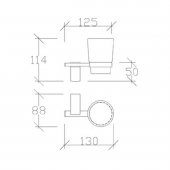 Tema Premium Serisi Banyo Diş Fırçalık Mat Siyah - 2