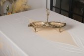 Finezza Aslı Lüx Jakar TP Polycotton Kumaş Bej Masa Örtüsü 160x220 cm - 1225 - 5