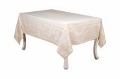 Finezza Aslı Lüx Jakar TP Polycotton Kumaş Bej Masa Örtüsü 160x220 cm - 1225 - 9