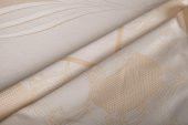 Finezza Aslı Lüx Jakar TP Polycotton Kumaş Bej Masa Örtüsü 160x220 cm - 1225 - 10