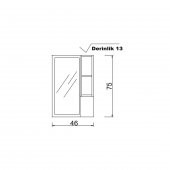 Denko Step 50 cm Alize Banyo Dolabı Üst Modülü - 3