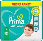 Prima Bebek Bezi Aktif Bebek 7 Beden 34 Adet XX Large Fırsat Paketi - 1