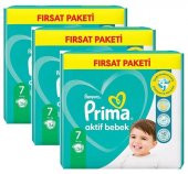 Prima Bebek Bezi Aktif Bebek 7 Beden 102 Adet 34x3 Paket Fırsat Paketi - 1