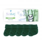 Novibaby 5li Bambu Yenidoğan Bebek Çorap I Pine Green I 0-6 ay - 2