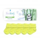 Novibaby 5li Bambu Yenidoğan Bebek Çorap I Lemon I 0-6 ay - 2
