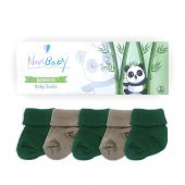 Novibaby 5li Bambu Yenidoğan Bebek Çorap I Greeny I 0-6 ay - 2