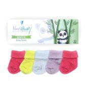 Novibaby 5li Bambu Yenidoğan Bebek Çorap I Colourful I 0-6 ay - 2