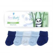 Novibaby 5li Bambu Yenidoğan Bebek Çorap I Mix Blue I 0-6 ay - 2
