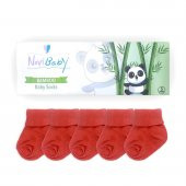 Novibaby 5li Bambu Yenidoğan Bebek Çorap I Orange I 0-6 ay - 2