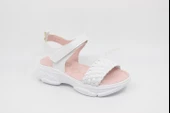 Zerhan 325 Kız Çocuk Beyaz Hasır Örgü Spor Sandalet - 6