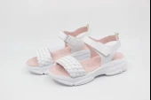 Zerhan 325 Kız Çocuk Beyaz Hasır Örgü Spor Sandalet - 4