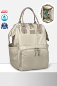 Paris X Pro Kadın ve Anne Bebek Bakım Sırt Çantası Beige thumbnail 1